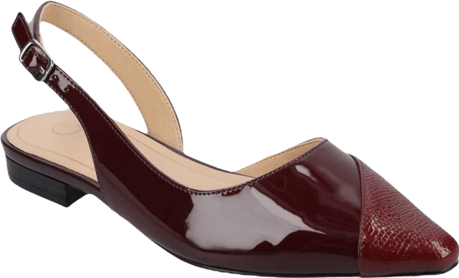 Women's Daphnne Slingback Pointed Cap Toe Flats