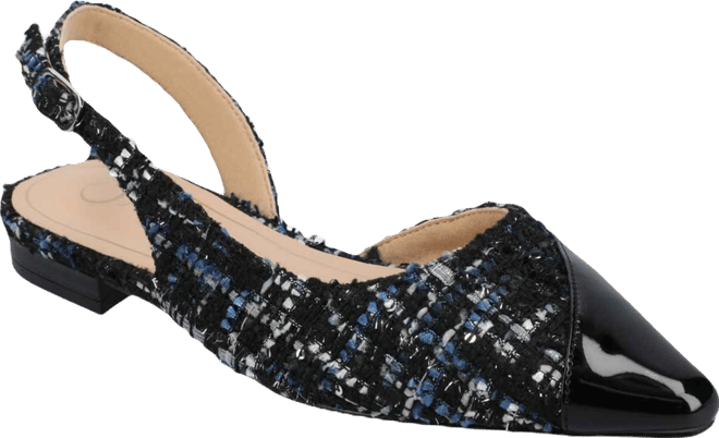 Women's Daphnne Slingback Pointed Cap Toe Flats