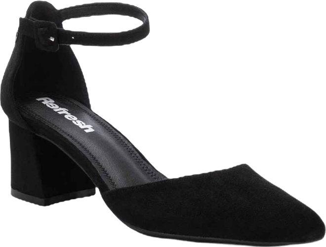 Women's Suede Block Heel Pumps By