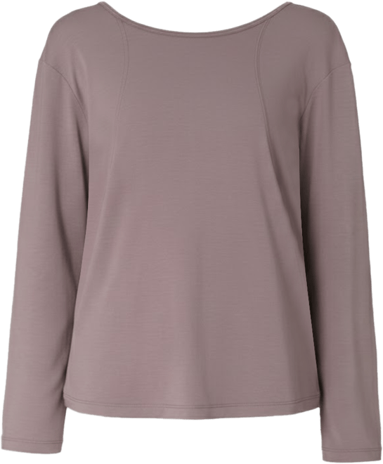 Women's Soft Flow Strappy Back Boxy Long-Sleeve Top