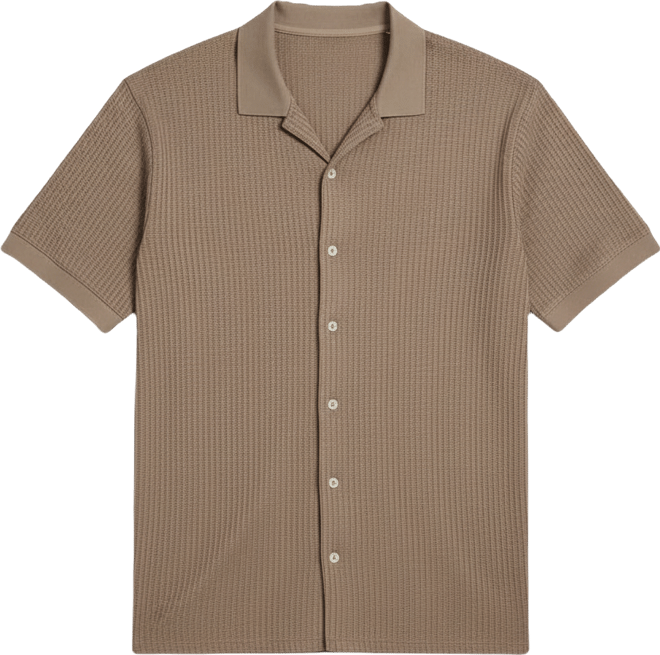 Men's Pointelle Short Sleeve Knit Shirt