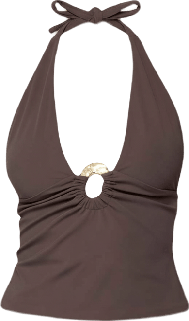 Women's Billey Metal Ring Halter Top