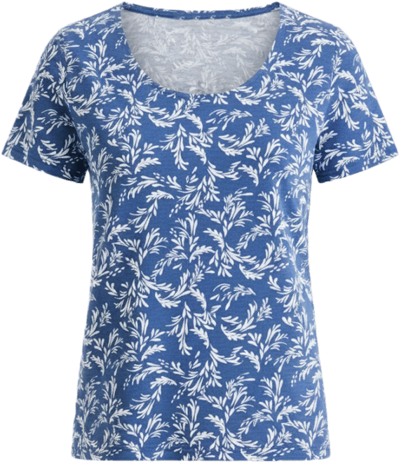 Women's Printed Short-Sleeve Scoop-Neck Top, Macy's Exclusive