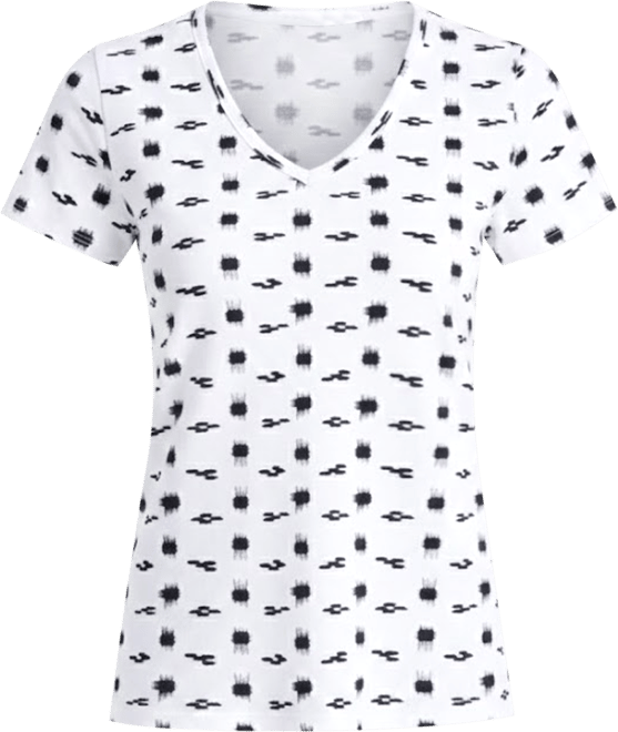 Women's Printed Short-Sleeve V-Neck Top, Exclusively at Macy's