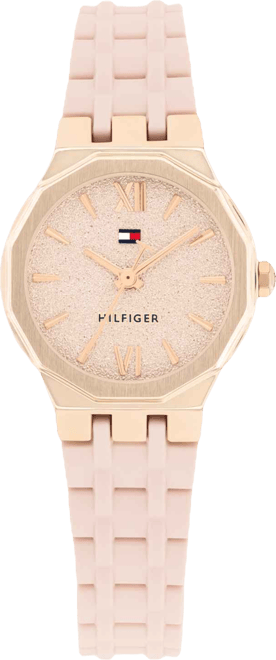 Women's Quartz Blush Silicone Strap Watch, 25mm