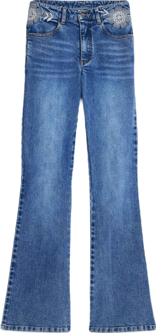 Women's Flared Denim Trousers