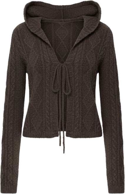 Women's Jayla Hooded Cable Knit Cardigan