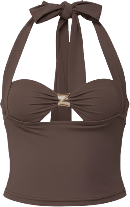 Women's Shaylo Clasp Cutout Halter Top