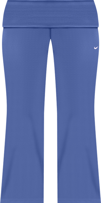 Nike Sportswear Chill Knit Pants de tela de canalé ajustados de tiro medio para mujer (talla grande)