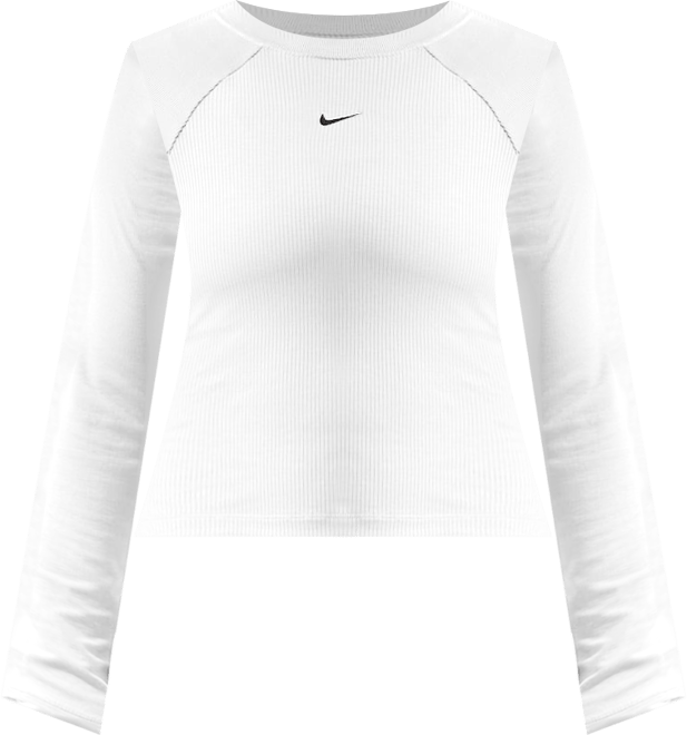Nike Sportswear Chill Knit Playera de manga larga de tela de canalé ajustada para mujer