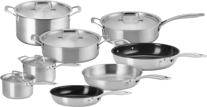Essential Stainless Steel 13-Pc. Cookware Set