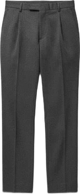 Men's Regular-Fit Pleated Flannel Pants