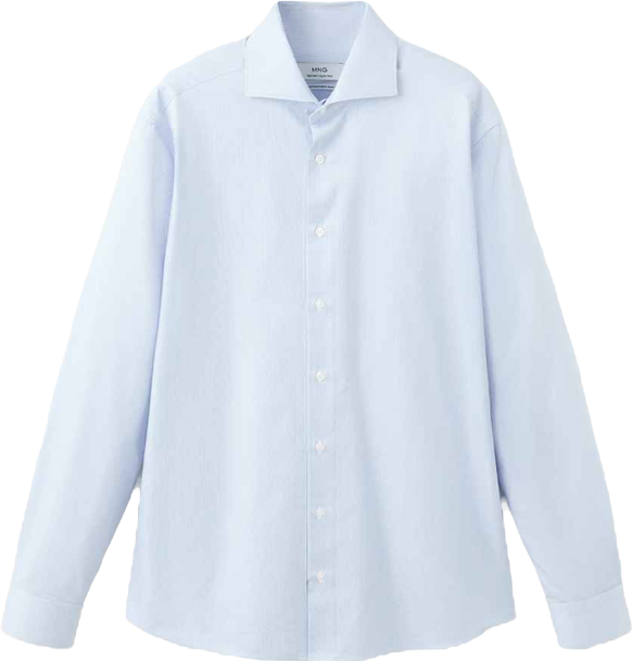 Men's Striped-Print Slim-Fit Dress Shirt