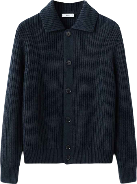 Men's Structured Wool-Blend Cardigan