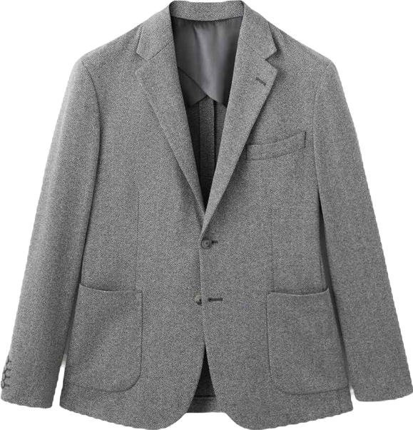 Men's Slim-Fit Herringbone Tailored Jacket