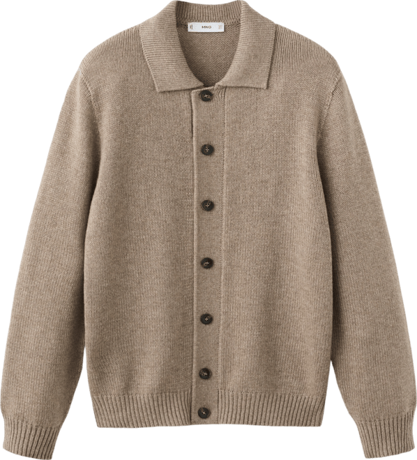 Men's Knitted Wool Blend Cardigan