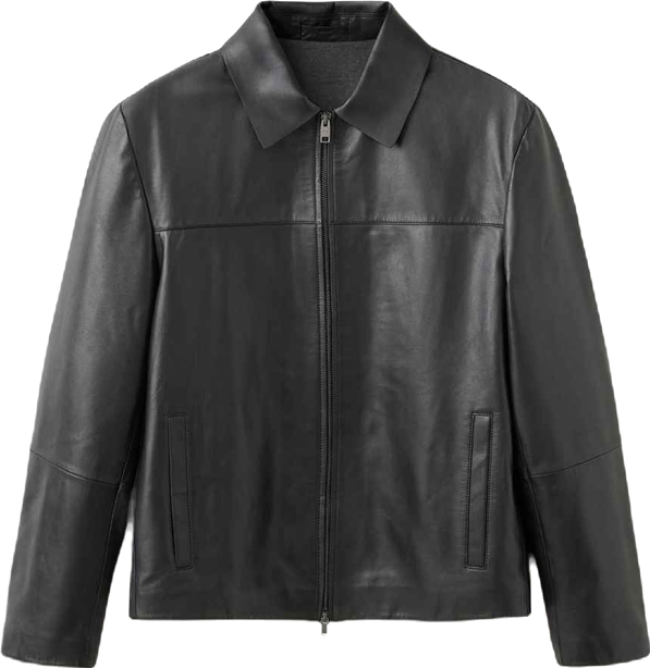 Men's Pockets Leather Jacket