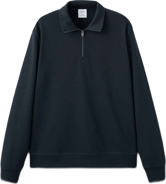 Men's Regular-Fit Zipper-Neck Sweatshirt