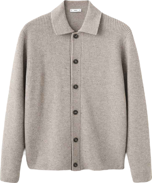 Men's Ribbed Knit Cardigan