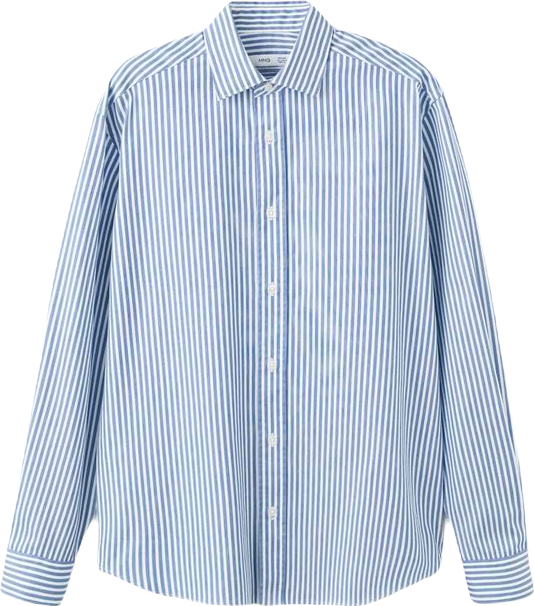 Men's Regular Fit Striped Cotton Shirt