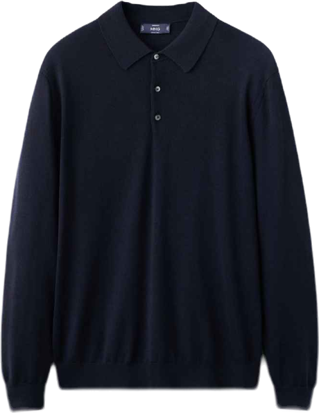 Men's Merino Wool Polo Sweater