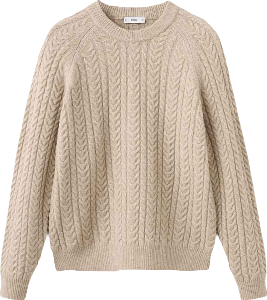 Men's Braided Knitted Sweater
