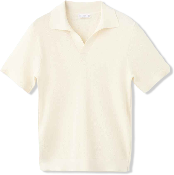 Men's Short-Sleeve Knitted Polo Shirt