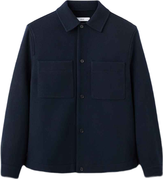 Men's Pockets Wool-Blend Jacket