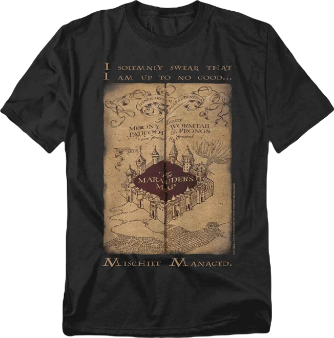 Men's Marauder's Map Words T Shirt