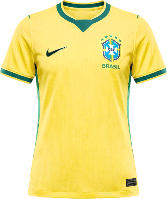 Brasil local 2026 Stadium Jersey de fútbol Nike Dri-FIT Replica para niños talla grande