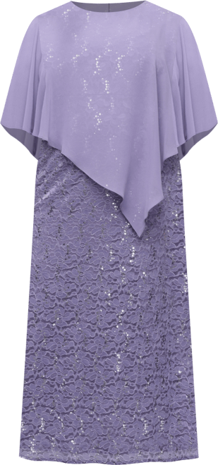 Plus Size Beaded Popover Gown