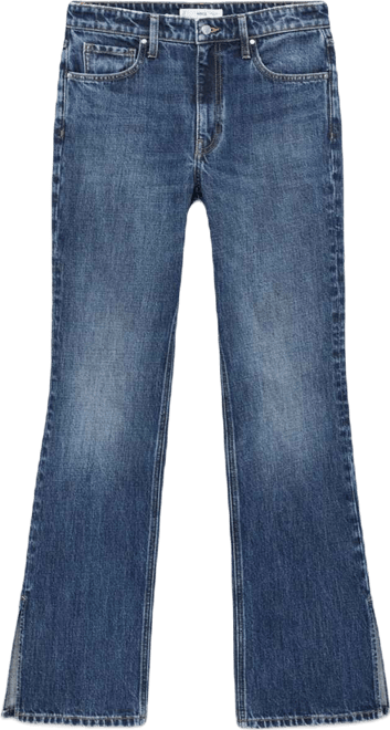 Women's Slit Straight-Leg Jeans