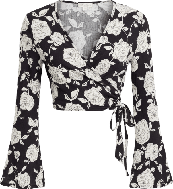 Women's Among Roses Wrap Cover-Up Top
