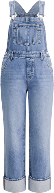 Women's Cuffed Denim Overalls, Macy's Exclusive