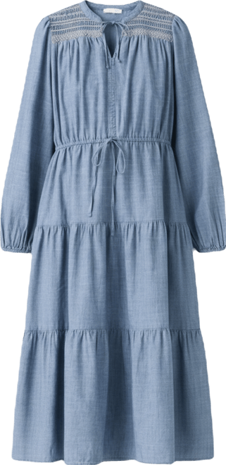 Levi's Women's Seren Round Neck Tiered Midi Dress - Macy's