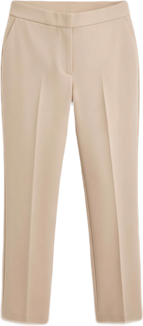 Plus Size Mid-Rise Pull-On Straight Pants