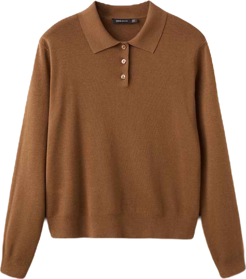 Women's Polo Collar Wool Sweater