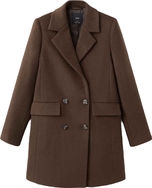Women's Double-Breasted Wool Blend Coat