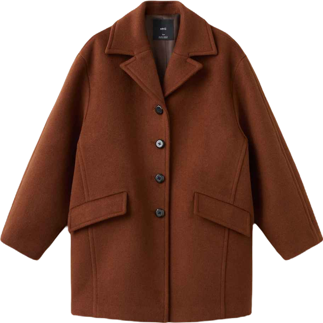 Women's Buttons Wool Blend Coat