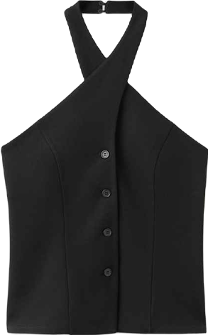 Women's Buttons Halter-Neck Vest