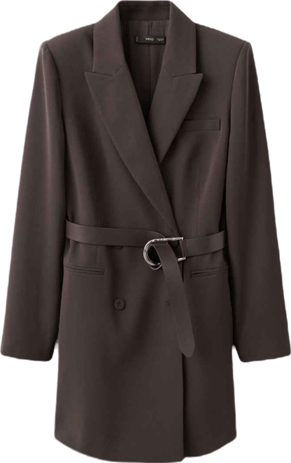 Women's Belt Blazer-Style Dress