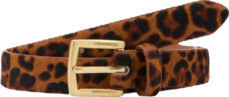 Women's Leopard Fur Leather Belt