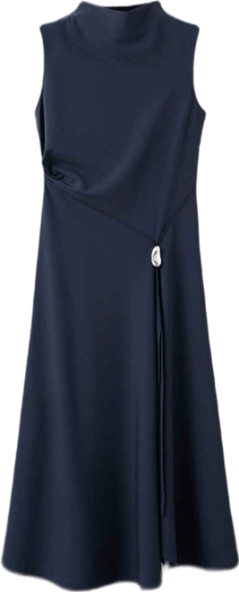 Women's Metal Embellishment A-Line Dress