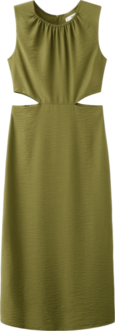 Women's Cut-Out Crinkled-Effect Dress