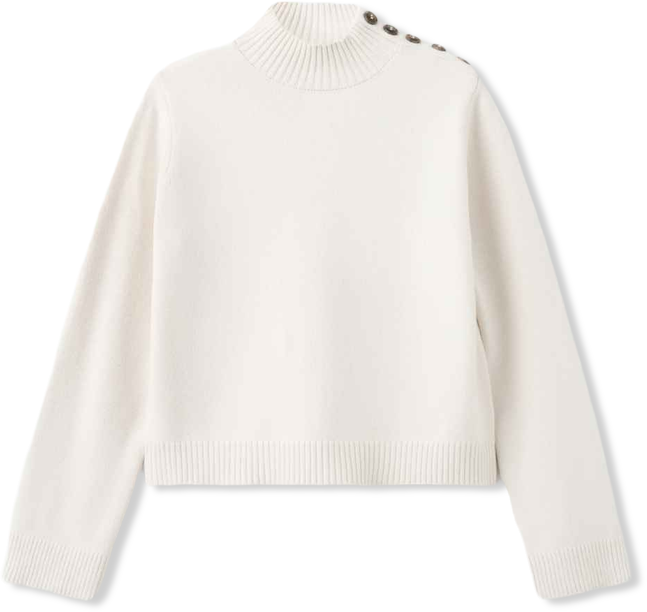Women's Button Perkins-Neck Sweater
