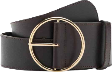 Women's Rounded Buckle Leather Belt