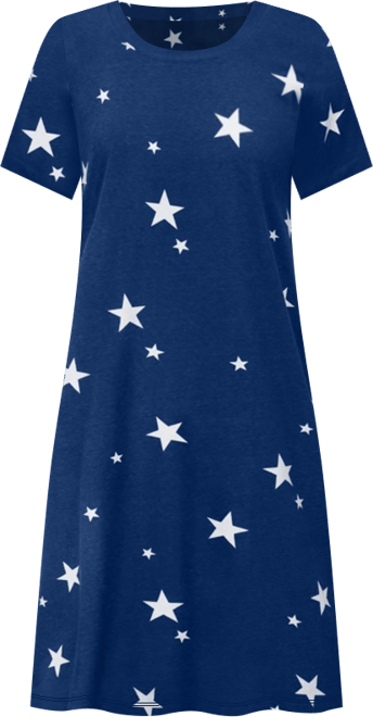 Women's Plus Size Perfect Short-Sleeve Crewneck Tee Dress