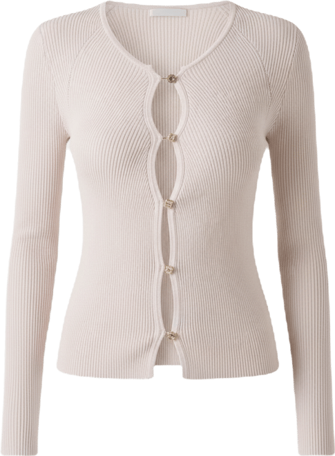 Women's Button-Front Crewneck Sweater