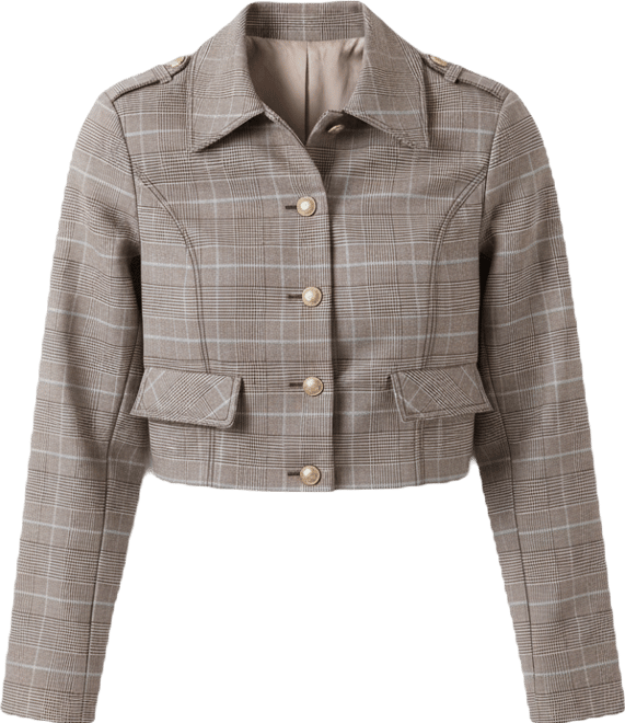 Women's Geraldine Cropped Plaid Jacket