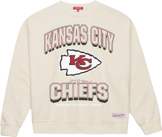 Women's Cream Kansas City Chiefs Tonal Arch Sweatshirt